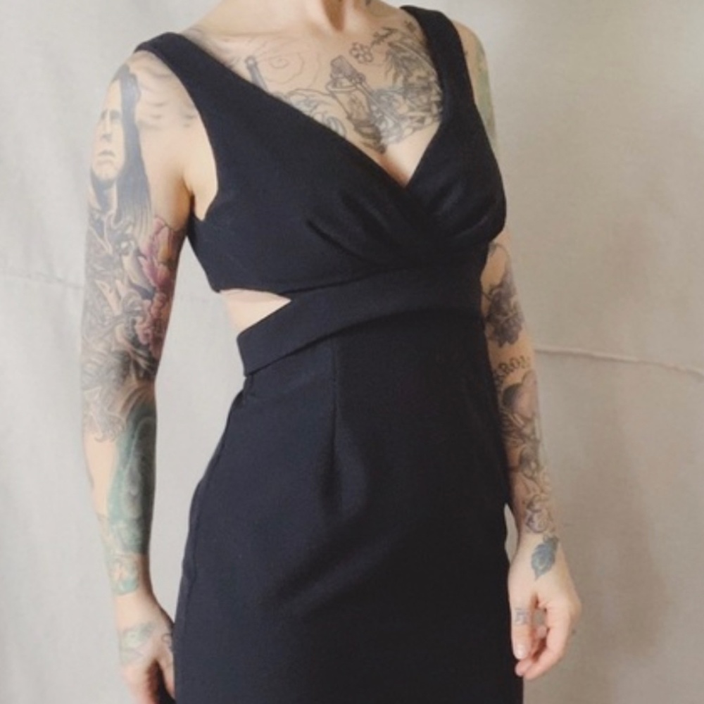 BLACK HALO Jackie O Cut Out Dress Black 2